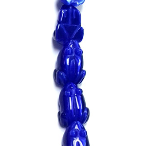 CAT'S EYE FROG 15X20MM BLUE